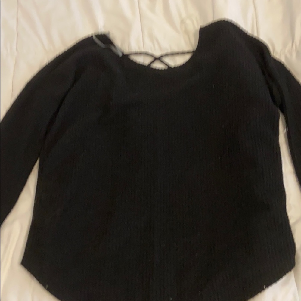 black sweater